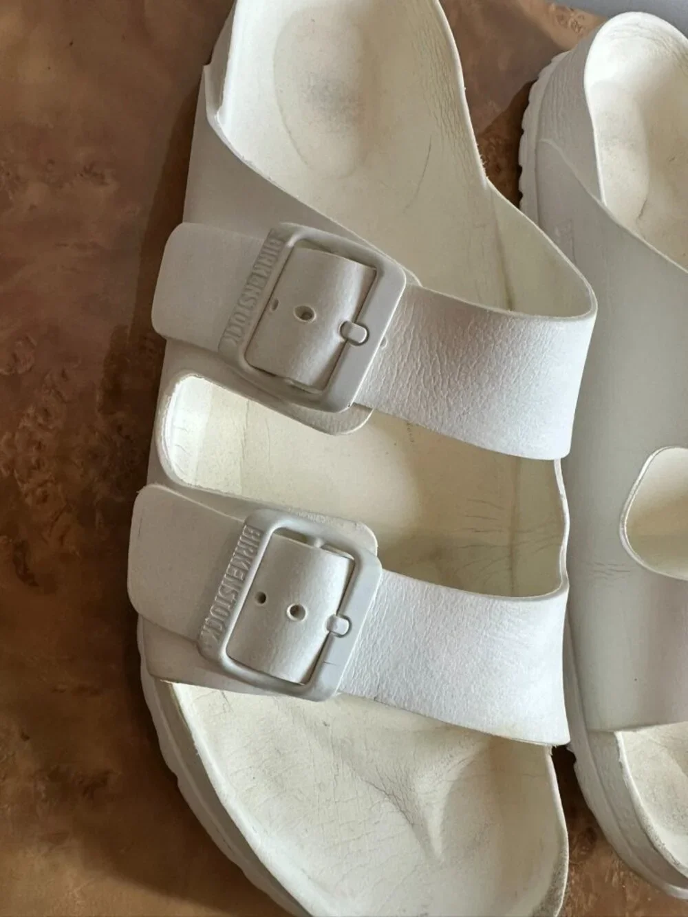 Birkenstock Arizona EVA White Double Strap Slide Sandals Unisex EU 43 US 10-10.5